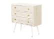Comoda Moderna 3 Cajones Color Blanco Decape Abrezo