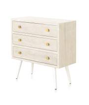 Comoda Moderna 3 Cajones Color Blanco Decape Abrezo