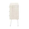 Comoda Moderna 3 Cajones Color Blanco Decape Abrezo