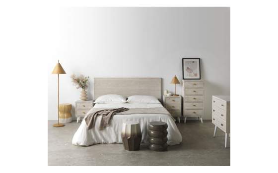 Comoda Moderna 3 Cajones Color Blanco Decape Abrezo