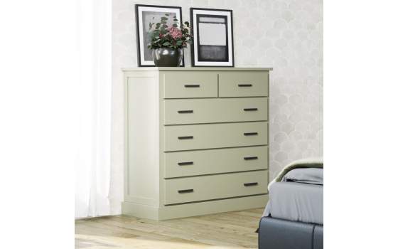 Comoda Moderna 6 Cajones Acabado 10 Colores Hera