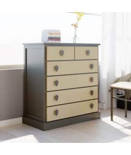 Comoda Moderna 6 Cajones Acabado  Colores modelo Astrid
