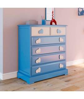 Comoda Moderna 6 Cajones Dormitorio Juvenil Colores Cuore