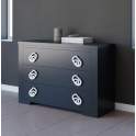 Comoda Moderna Madera 3 Cajones Serie Rosa Comoda Moderna Madera 3 Cajones Serie Rosa