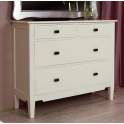 Comoda Dormitorio Blanca 4 Cajones  Vintage Monaco