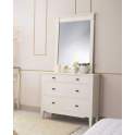 Comoda Dormitorio Blanca 4 Cajones  Vintage Monaco
