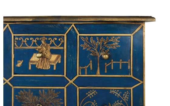 Comoda Oriental China 9 Cajones Pintados a Mano Serie Dalian