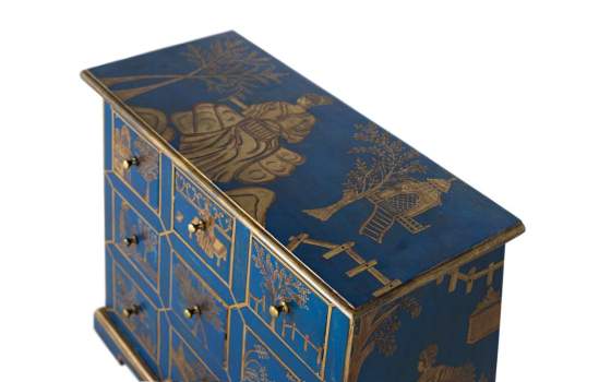 Comoda Oriental China 9 Cajones Pintados a Mano Serie Dalian