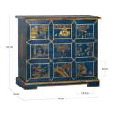 Comoda Oriental China 9 Cajones Pintados a Mano Serie Dalian