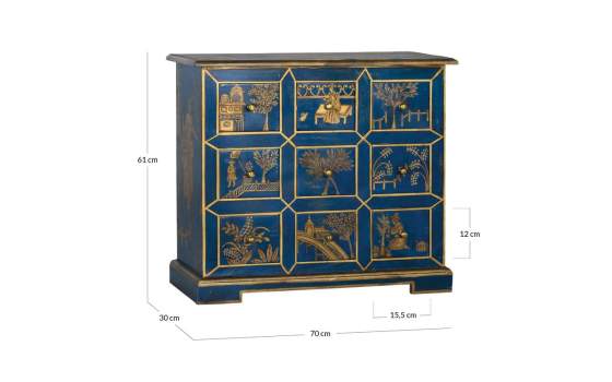 Comoda Oriental de Colores 9 Cajones - Serie Arfian