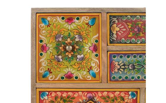 Comoda Oriental Decorada Diseño Florales Serie Tayina