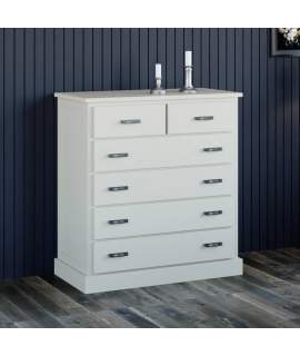 COmoda Provenzal Madera Colores 6 Cajones Serie Minerva