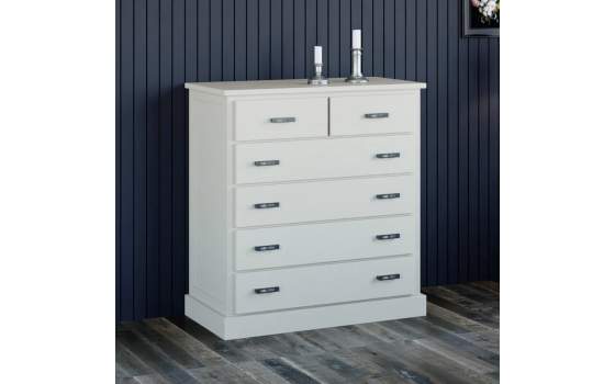 COmoda Provenzal Madera Colores 6 Cajones Serie Minerva