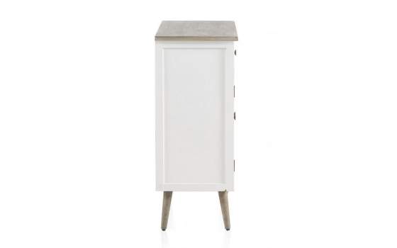 Comoda Recibidor Blanco Actual 2 Cajones 2 Puertas Arpentis