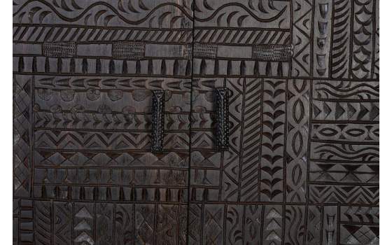 Comoda Recibidor Oriental Etnico 2 Cajones 2 Puertas Jeroglifico