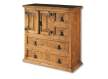 Comoda Rustica 4 Cajones 2 Puertas Madera Maciza de Pino