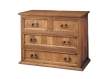 Comoda Rustica 4 Cajones Madera Maciza de Pino