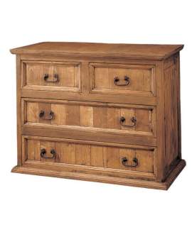 Comoda Rustica 4 Cajones Madera Maciza de Pino