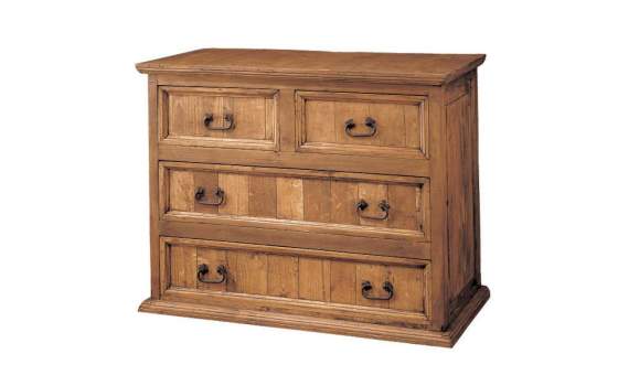 Comoda Rustica 4 Cajones Madera Maciza de Pino