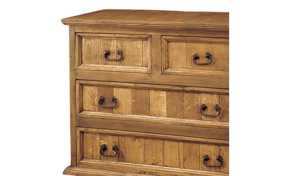 Comoda Rustica 4 Cajones Madera Maciza de Pino