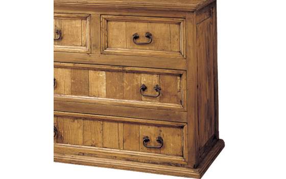 Comoda Rustica 4 Cajones Madera Maciza de Pino