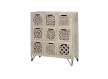 Comoda Rustica 9 Cajones Tallados Color Decape Blanco Anyada