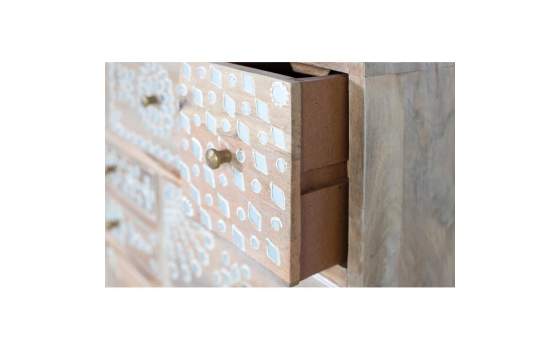 Comoda Rustica con Incrustaciones 10 Cajones - Serie Avriut