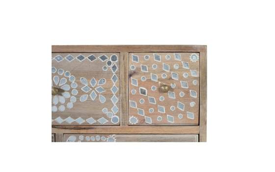 Comoda Rustica con Incrustaciones 10 Cajones - Serie Avriut