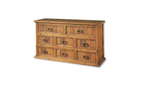 Comoda Rustica Grande 8 Cajones Madera Maciza de Pino