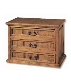 Comoda Rustica Mejicana 3 Cajones Madera Maciza de Pino