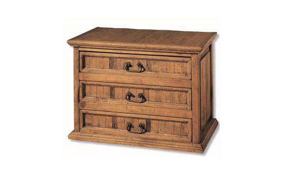 Comoda Rustica Mejicana 3 Cajones Madera Maciza de Pino