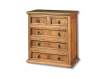 Comoda Rustica Mejicana 5 Cajones Madera Maciza de Pino