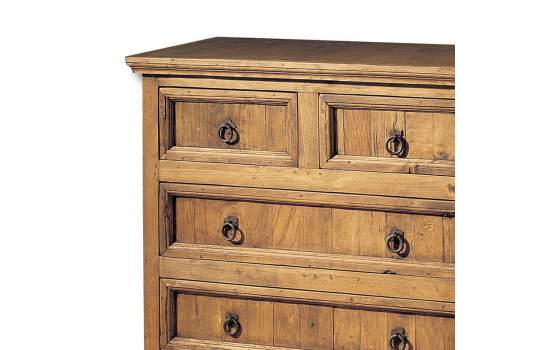 Comoda Rustica Mejicana 5 Cajones Madera Maciza de Pino