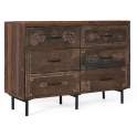 Comoda Rustica Oriental 6 Cajones - Serie Agarden