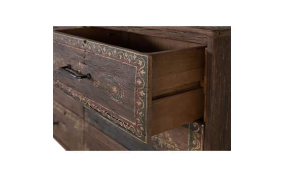 Comoda Rustica Oriental 6 Cajones - Serie Agarden