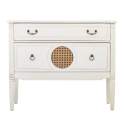 Comoda Vintage Blanca 2 Cajones Decoracion Rejilla Rivazza