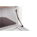 Comoda Vitrina 6 Cajones Blanca Nogal Serie Everest