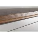 Comoda Vitrina 6 Cajones Blanca Nogal Serie Everest