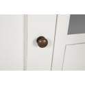 Comoda Vitrina 6 Cajones Blanca Nogal Serie Everest