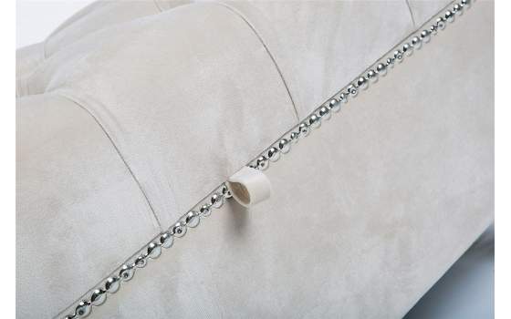 Conjunto 2 Baules Tela Terciopelo Beige Agniel