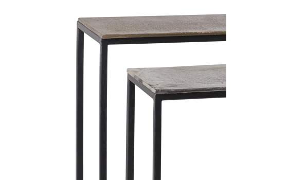 Conjunto 2 Consolas Forja Tapa Oro Plata Serie Argois