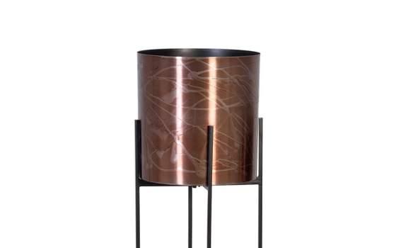 Conjunto 2 Maceteros Metalicos Color Cobre Negro Acriano