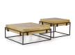 Conjunto 2 Mesa de Centro Estilo Industrial Serie Aristi