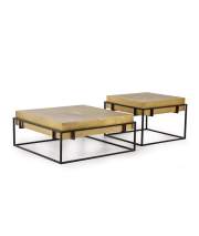 Conjunto 2 Mesa de Centro Estilo Industrial Serie Aristi