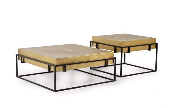Conjunto 2 Mesa de Centro Estilo Industrial Serie Aristi