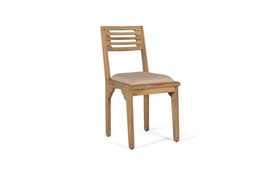 Conjunto 2 Sillas Actuales Madera Natural Tapizadas Serie Asnara