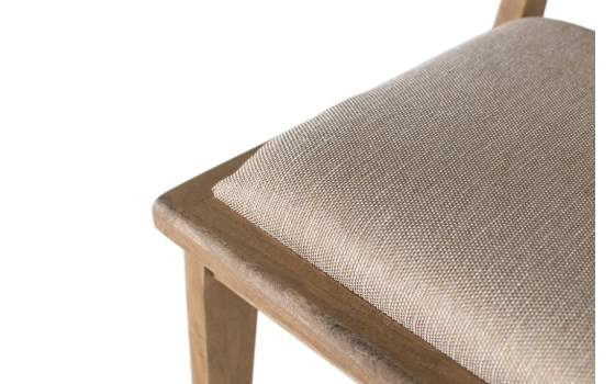 Conjunto 2 Sillas Actuales Madera Natural Tapizadas Serie Asnara