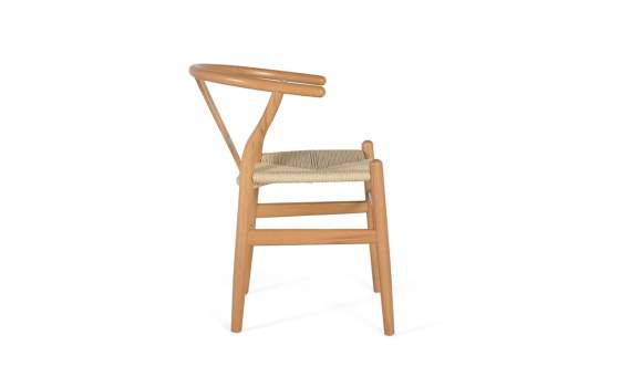 Conjunto 2 Sillas Actuales Madera Natural y Cuerda Asnara