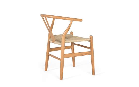 Conjunto 2 Sillas Actuales Madera Natural y Cuerda Asnara