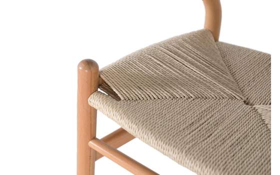 Conjunto 2 Sillas Actuales Madera Natural y Cuerda Asnara